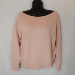 MOTH by Anthropologie Pink Boat Neck Sweater